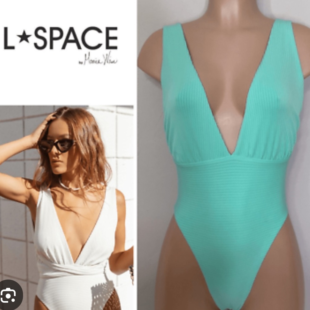 NWT L*SPACE allegra 1 pc bitty green size 6 small